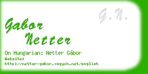 gabor netter business card
